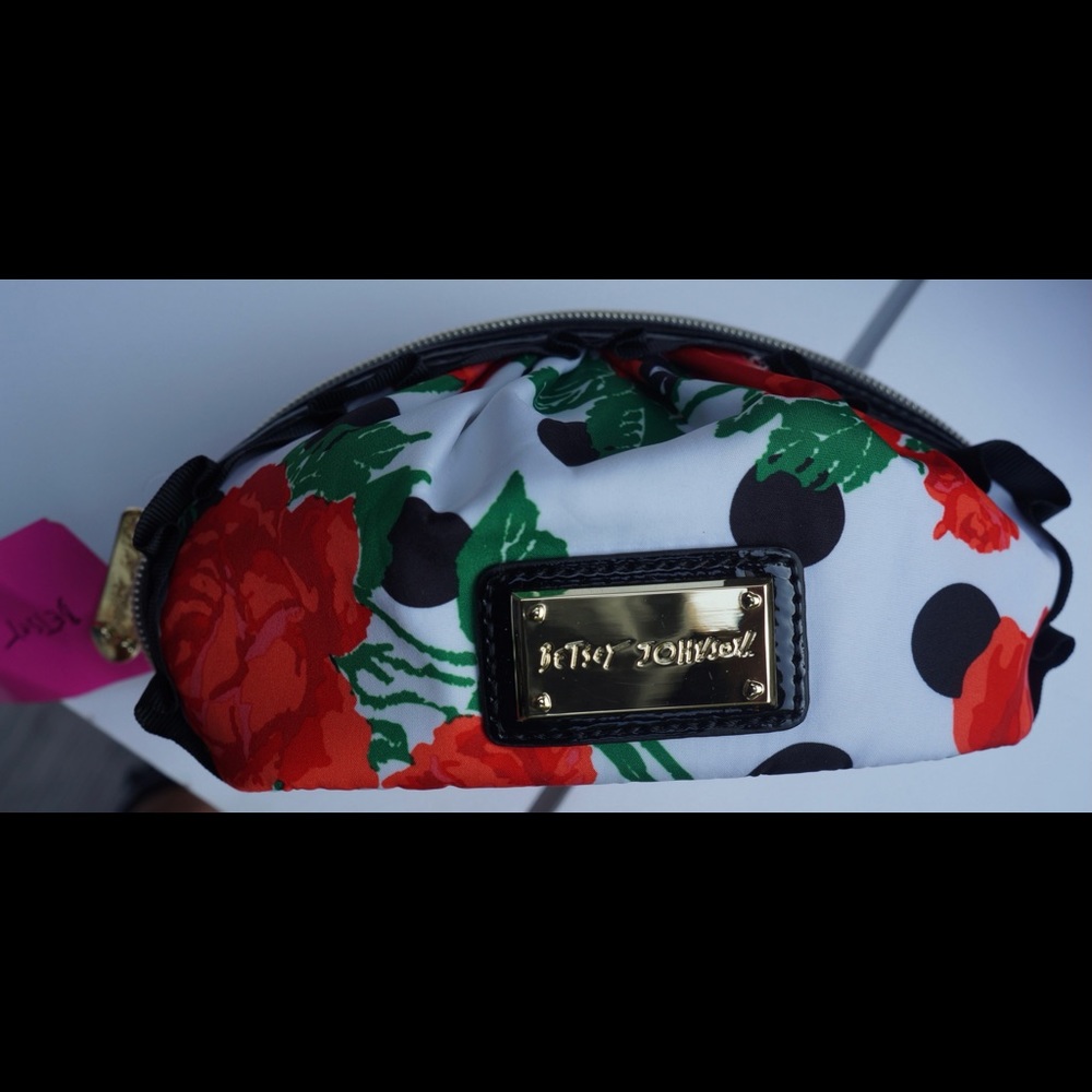 Betsey Johnson Polka Party  Cosmetic Make-Up Bag